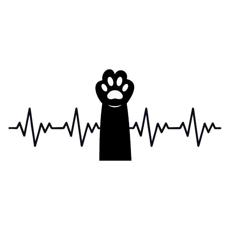 rythme cardiaque ECG de la patte de chat