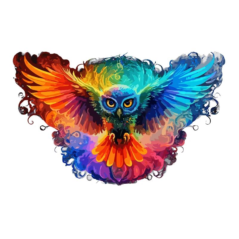 Regenbogen Eulenherz Kunst