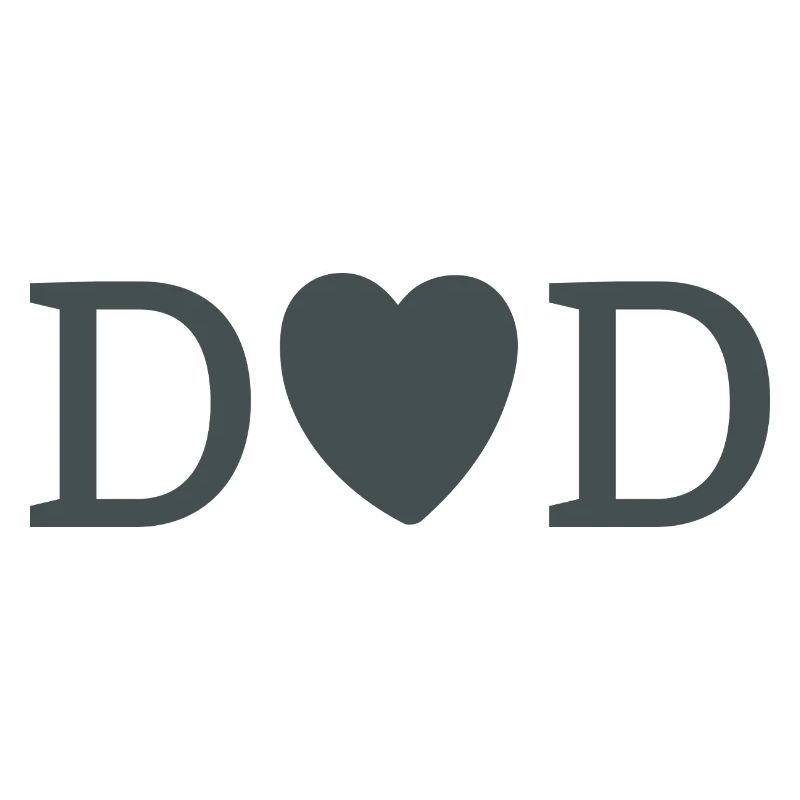 DAD Herz D Monogramm
