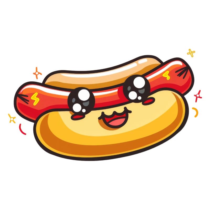 Conception de dessin animé de hot-dog