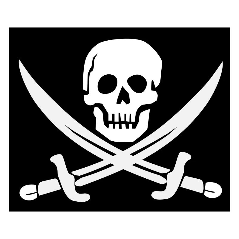 Crâne et épées Pirate Emblem