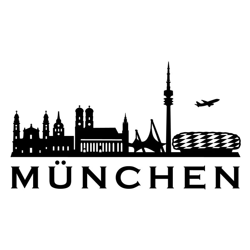Munich Skyline avec lettrage