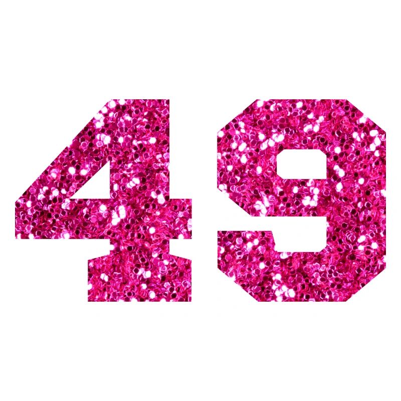 Nummer 49 Pink Glitter - 49. Geburtstag