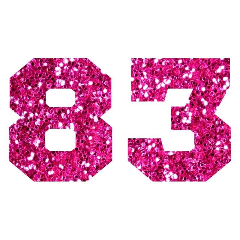 Nummer 83 Pink Glitter - 83. Geburtstag