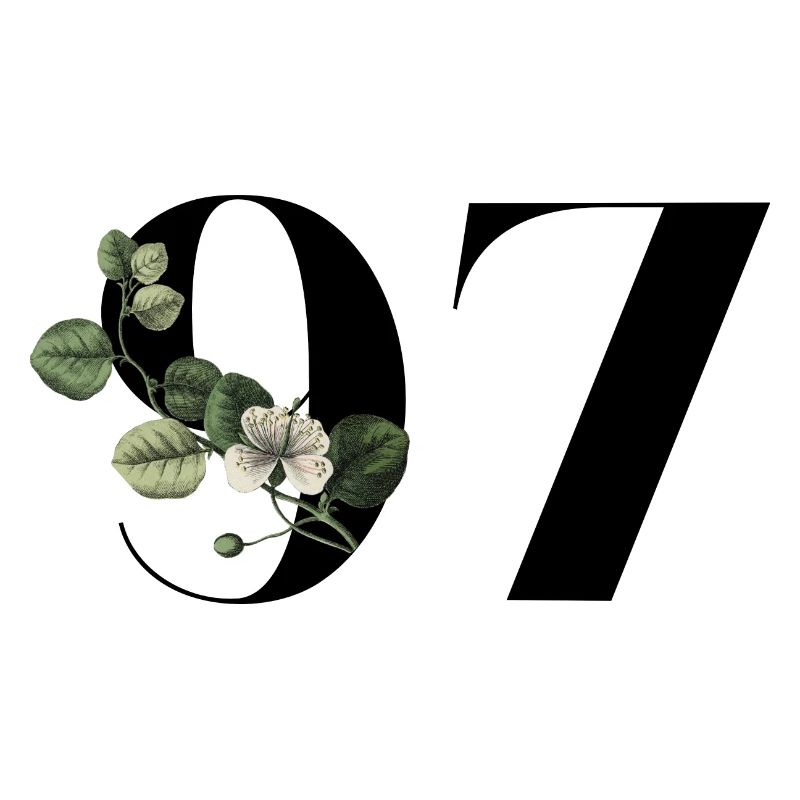 Nummer 97 Blumengrün - 97. Geburtstag Blumen
