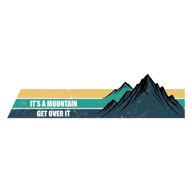 Mountain Motto Retro Stripes