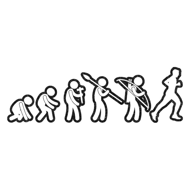 Evolution Running White Grunge