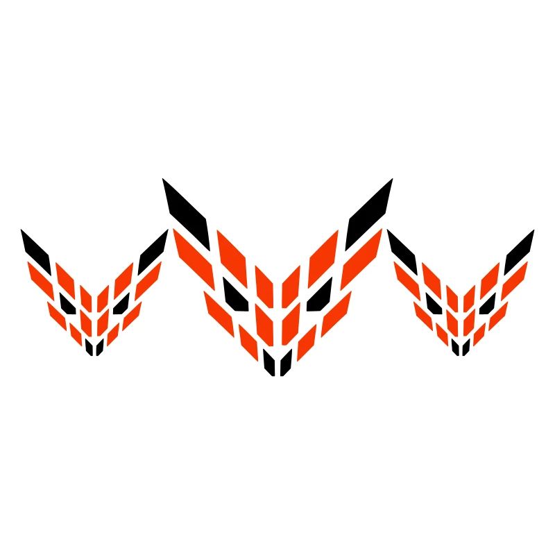3 Renards Logo Abstrait Evil Eye Friends Équipe