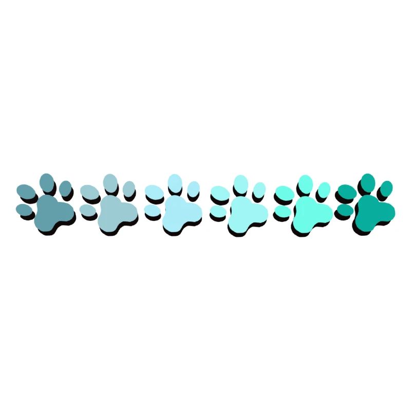Conception abstraite d’empreinte de patte dans les couleurs de la mer