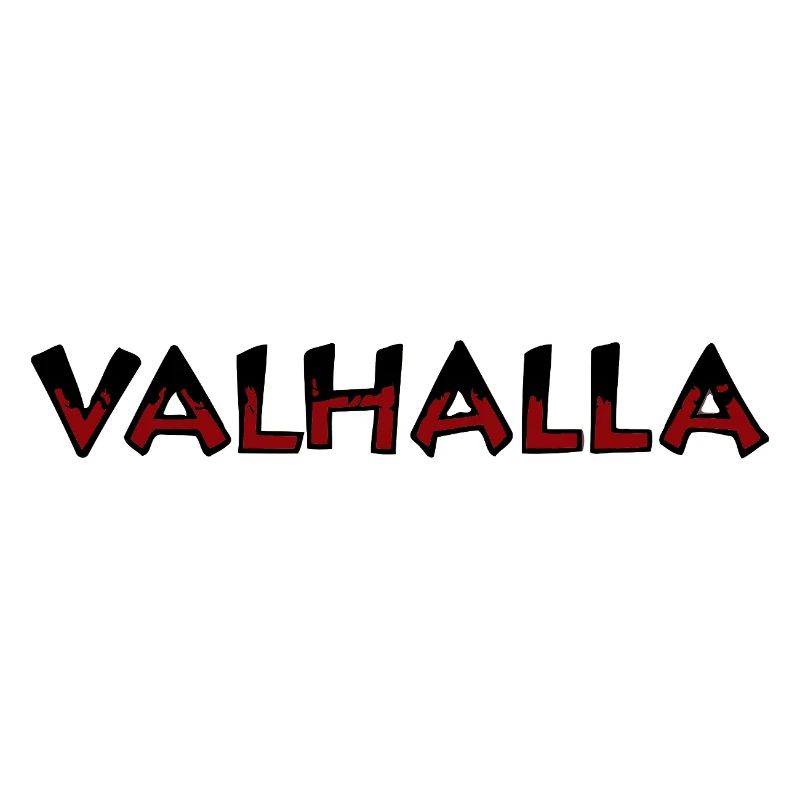 Valhalla Rune Rot und Schwarz