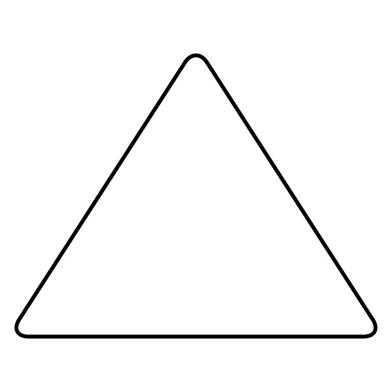 Triangle avec coins arrondis