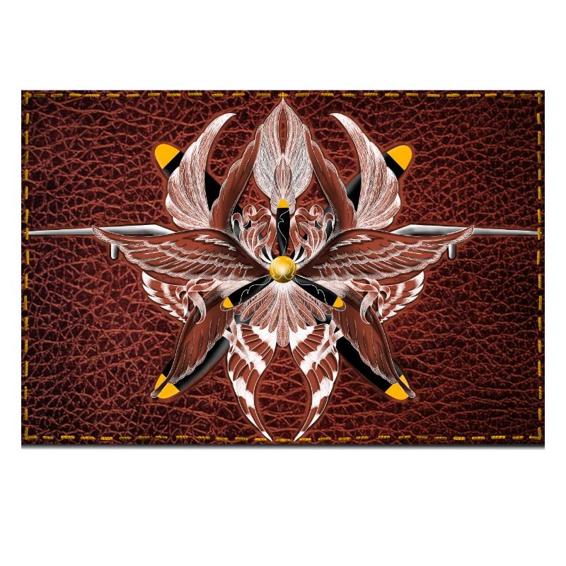 Mandala Firewing sur aspect cuir