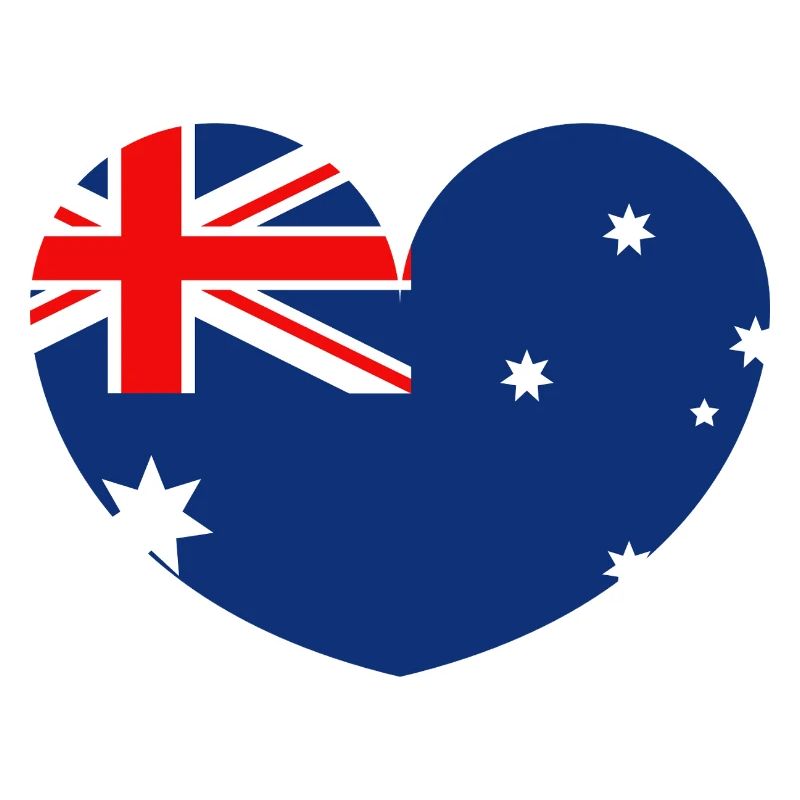 Drapeau australien avec cœur