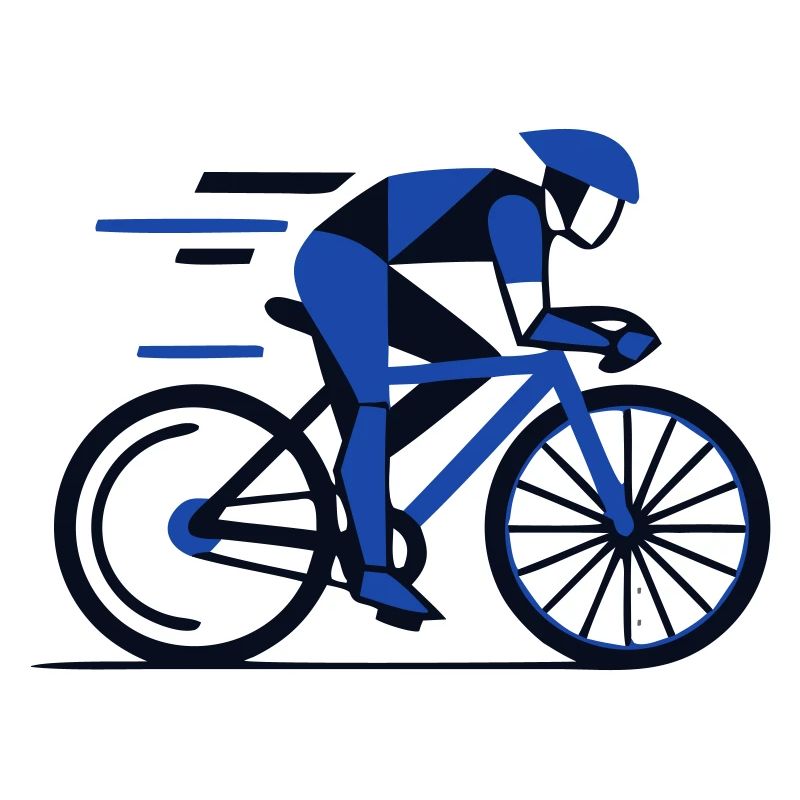 Dynamischer Rennrad Fahrer Polygon