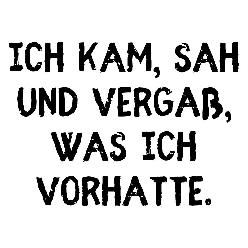 Ich kam, sah und vergaß, was ich vorhatte.