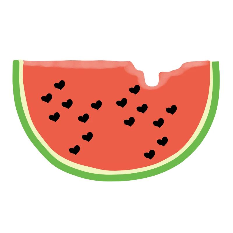 Melone mit Herz - Geschenk - Wassermelone - Comic