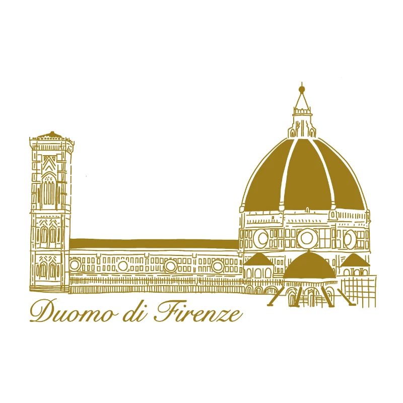 Cathédrale de Florence, dessinée à la main