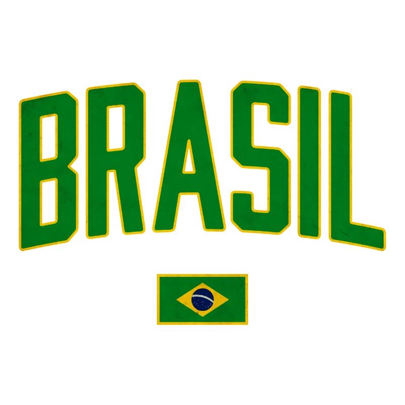 Conception du Brésil avec drapeau national