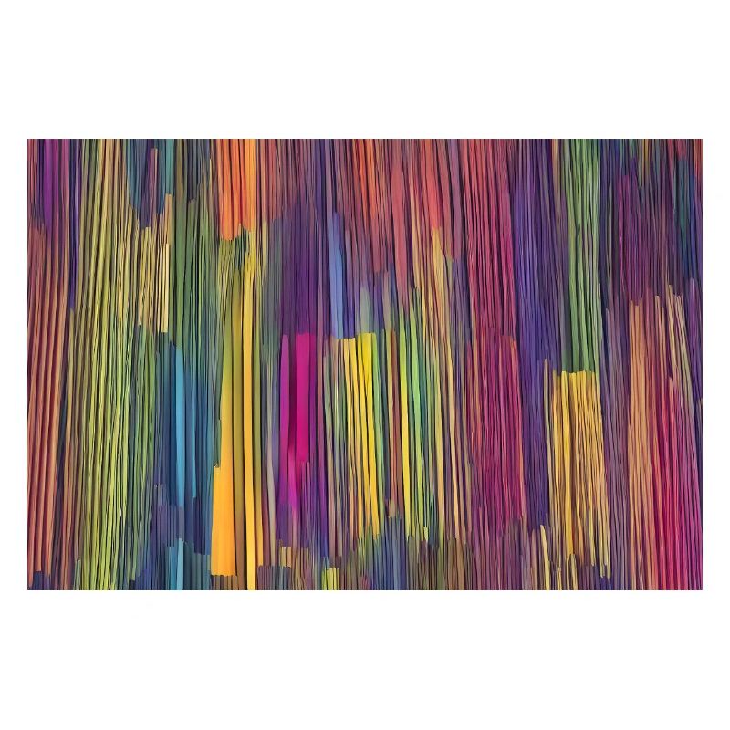 Affiche de forme irrégulière à rayures colorées