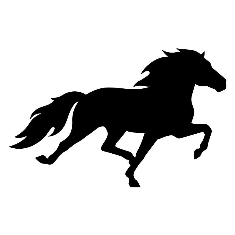 Cheval islandais dans le pass de course