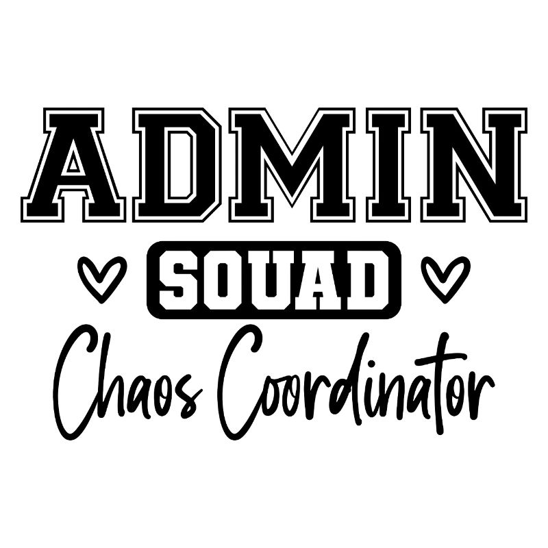 Admin Squad: Colored Retro Office Team Gift