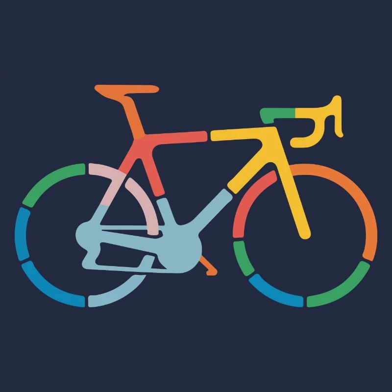 Conception d’art de ligne de vélo colorée