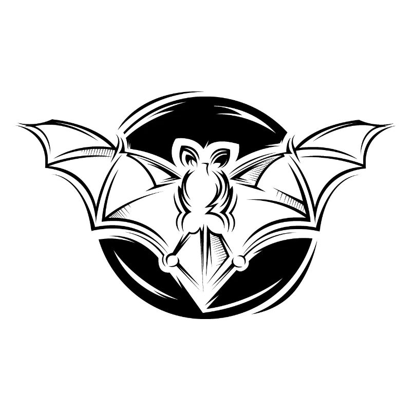 Bat Moon Icon Illustration Icon Graphic