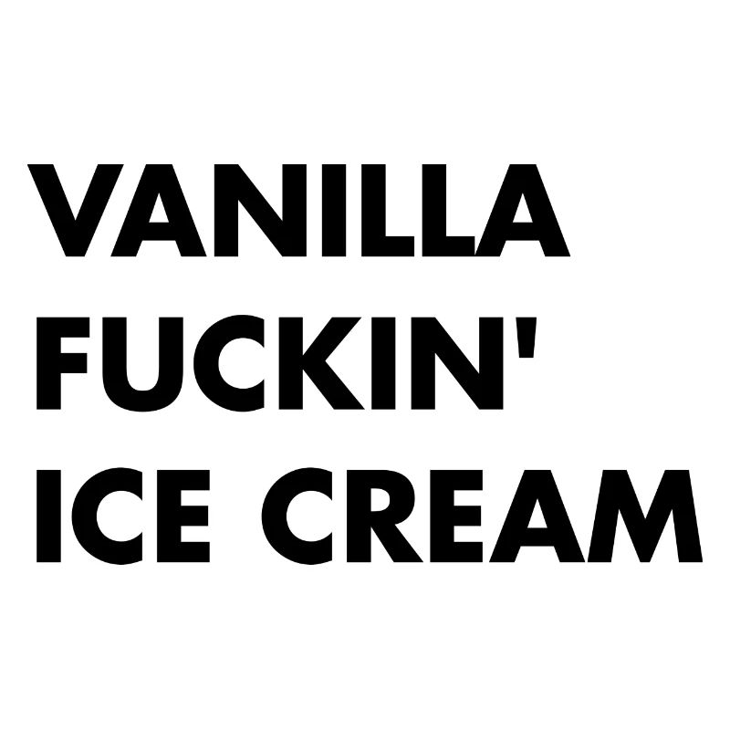 Glace vanille - lettrage noir