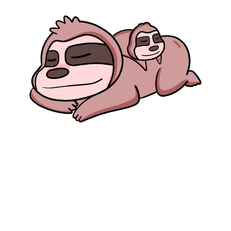 Sloth Dad with Baby Sloth
