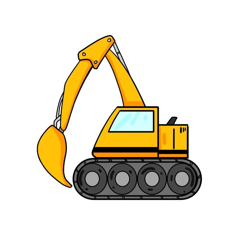 Löffelbagger Ausgräber Bagger Baumaschine