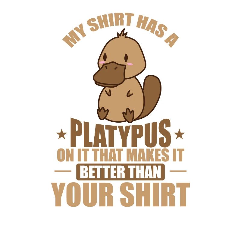Mon tee a un ornithorynque dessus Schnabeltier