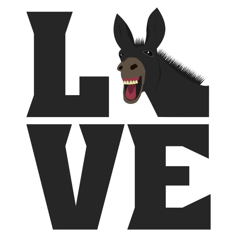LOVE Muli Esel Liebe Maultier Pferd
