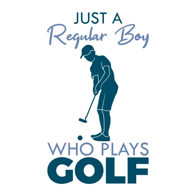 Lustiger Golfer Junge