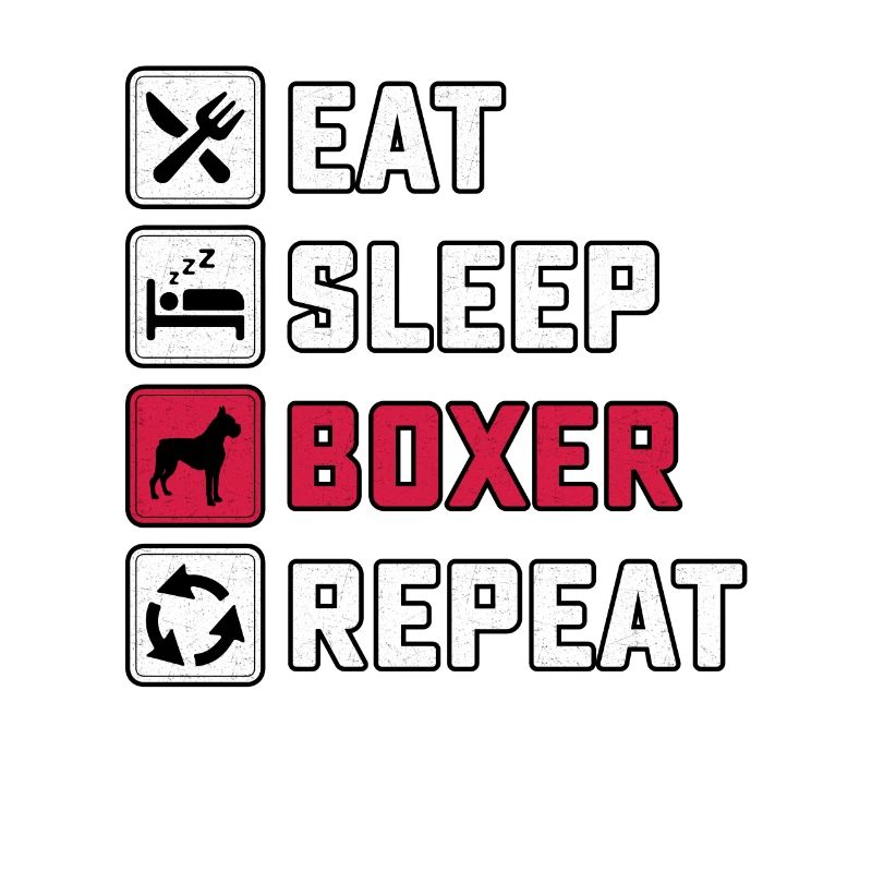 Manger Sommeil Boxer Répéter
