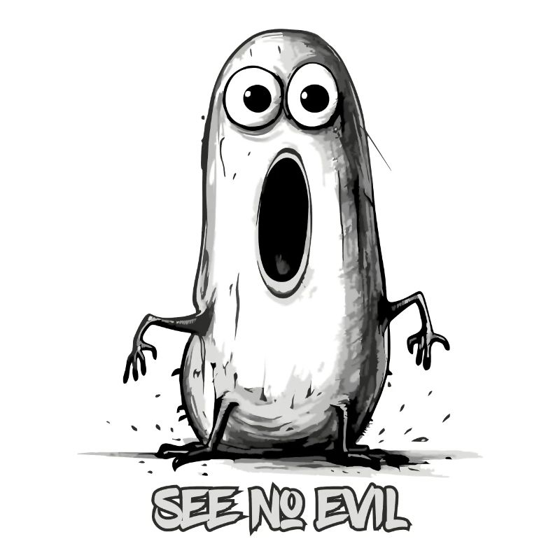 Don't see evil, funny worm