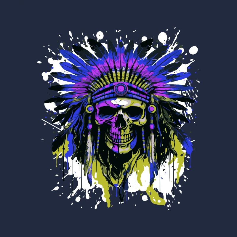 Apache Crâne Indien Coloré