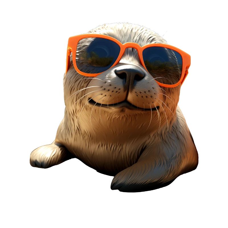 Phoque avec lunettes de soleil Phoque Morse Phoques mignons