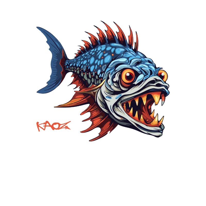 Hunter Predator Fish Cartoon