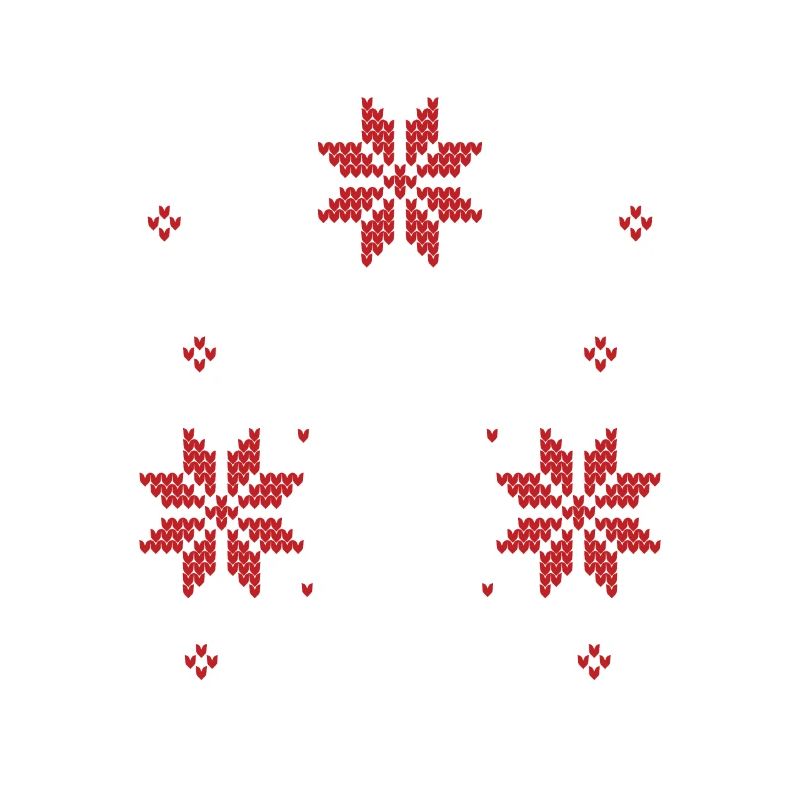 Cerf festif & flocons de neige pull de Noël moche