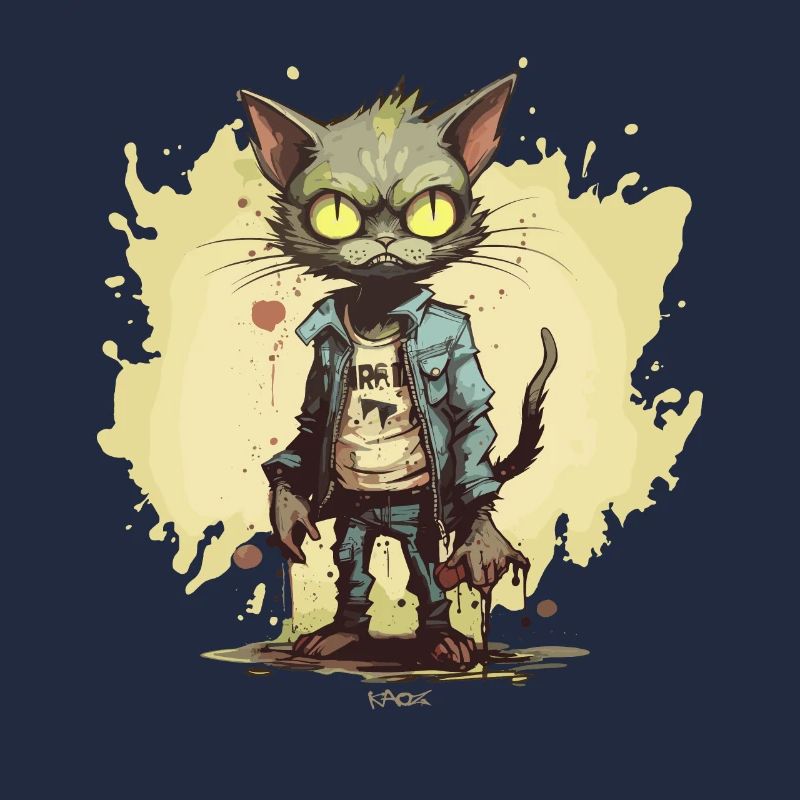 Mode stylée : chat zombie