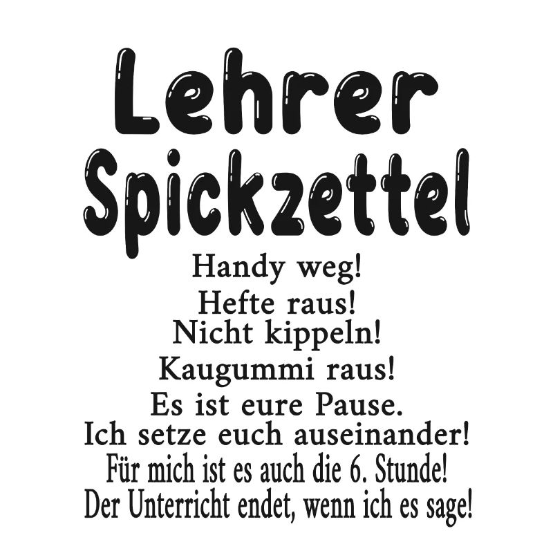 Lehrer Spickzettel