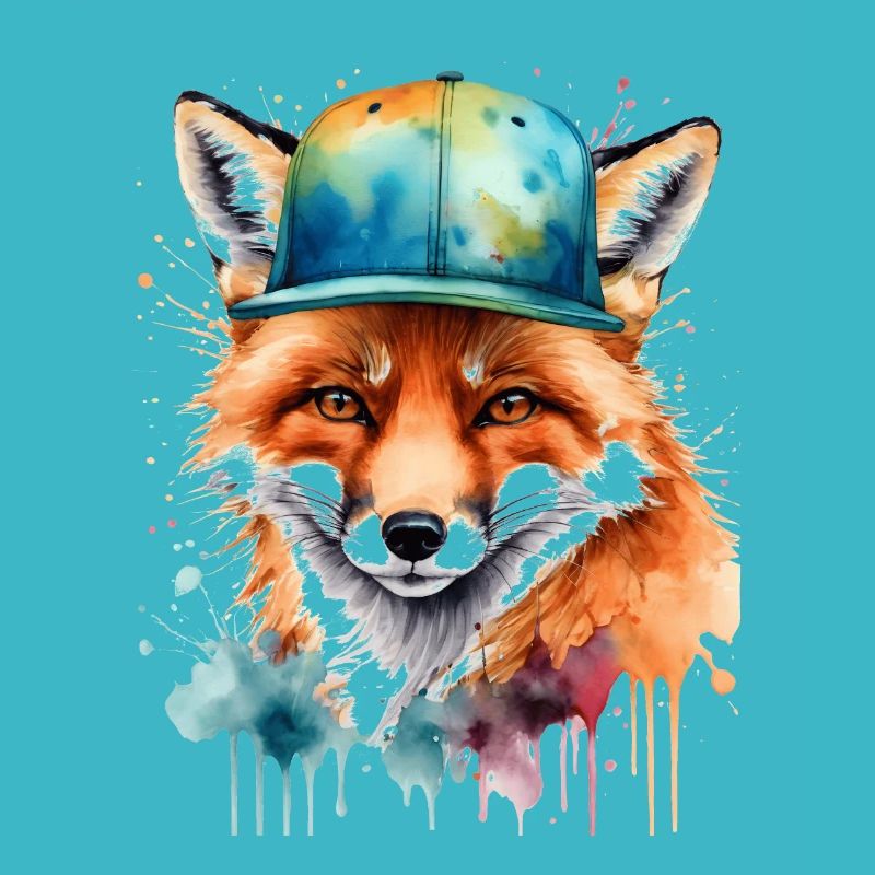 Fuchs Snapback Cap Cool Tier Design Print