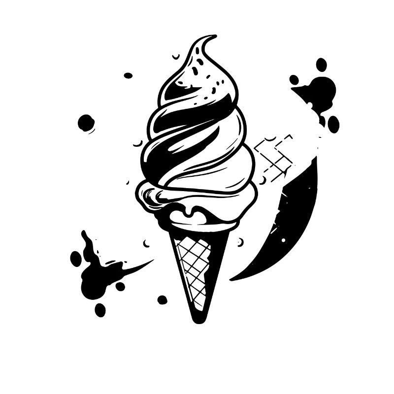 Graphique de crème glacée