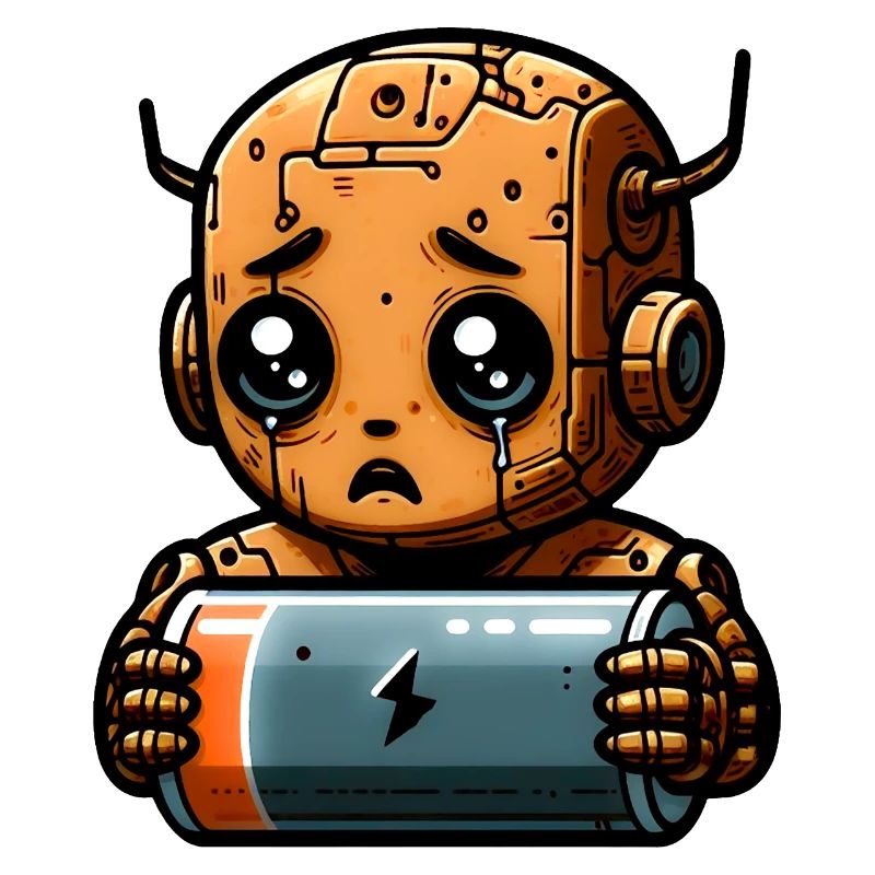 Bot Robot Avec Pile Épuisée