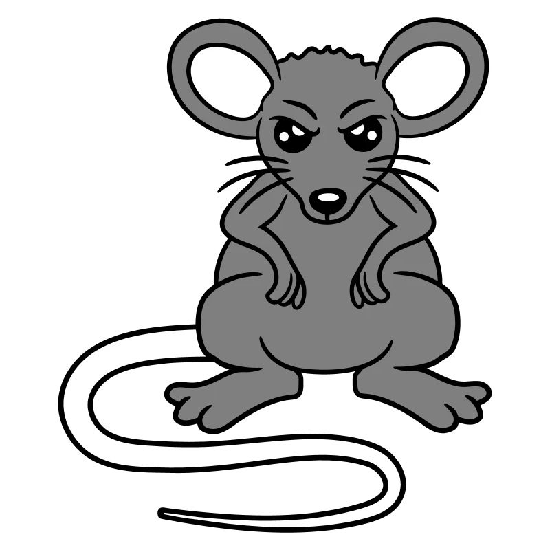 Maus Guckt Böse Wütend Frustriert Sauer Aggressiv