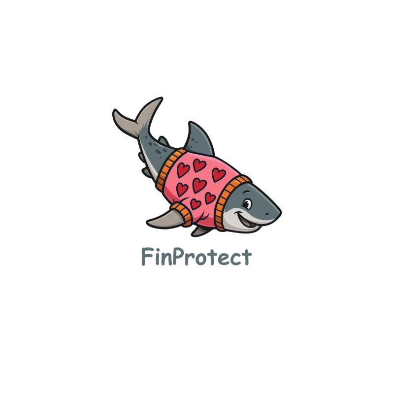 Requin comique avec pull coeur