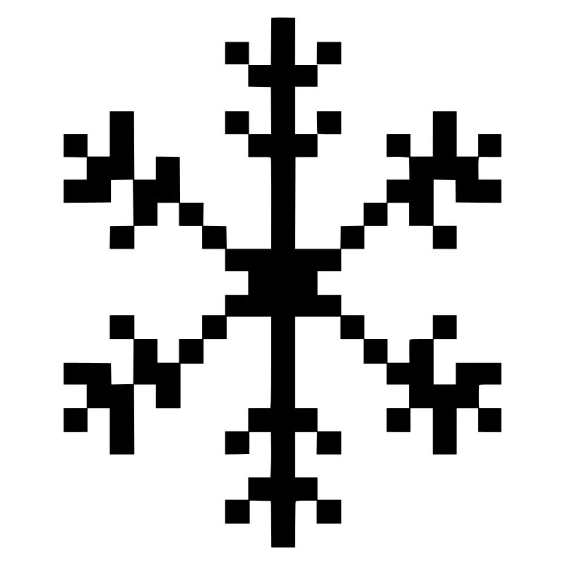 Flocon de neige pixel art