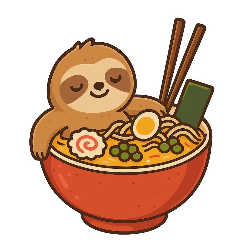 Sloth Ramen Snuggle Design