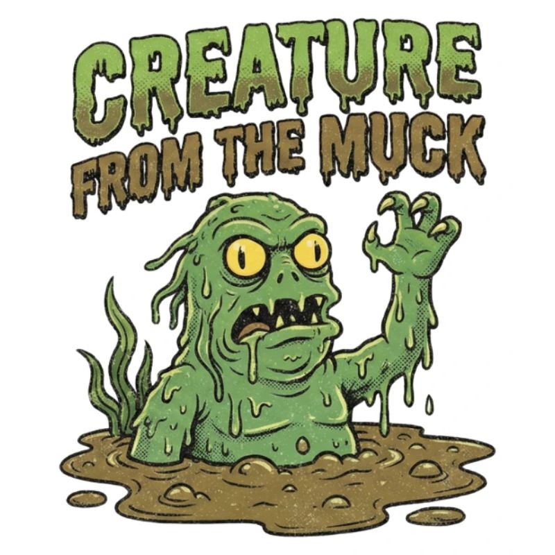 Créature de la boue – Monstre du marais rétro comic