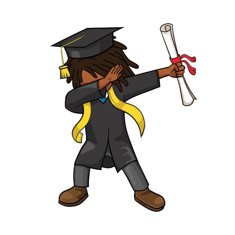 Dabbing Afro Boy Graduate Class 2026 Ceremony Gift